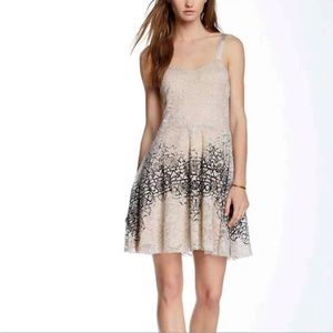 Free People Flocked Velvet Lace dress